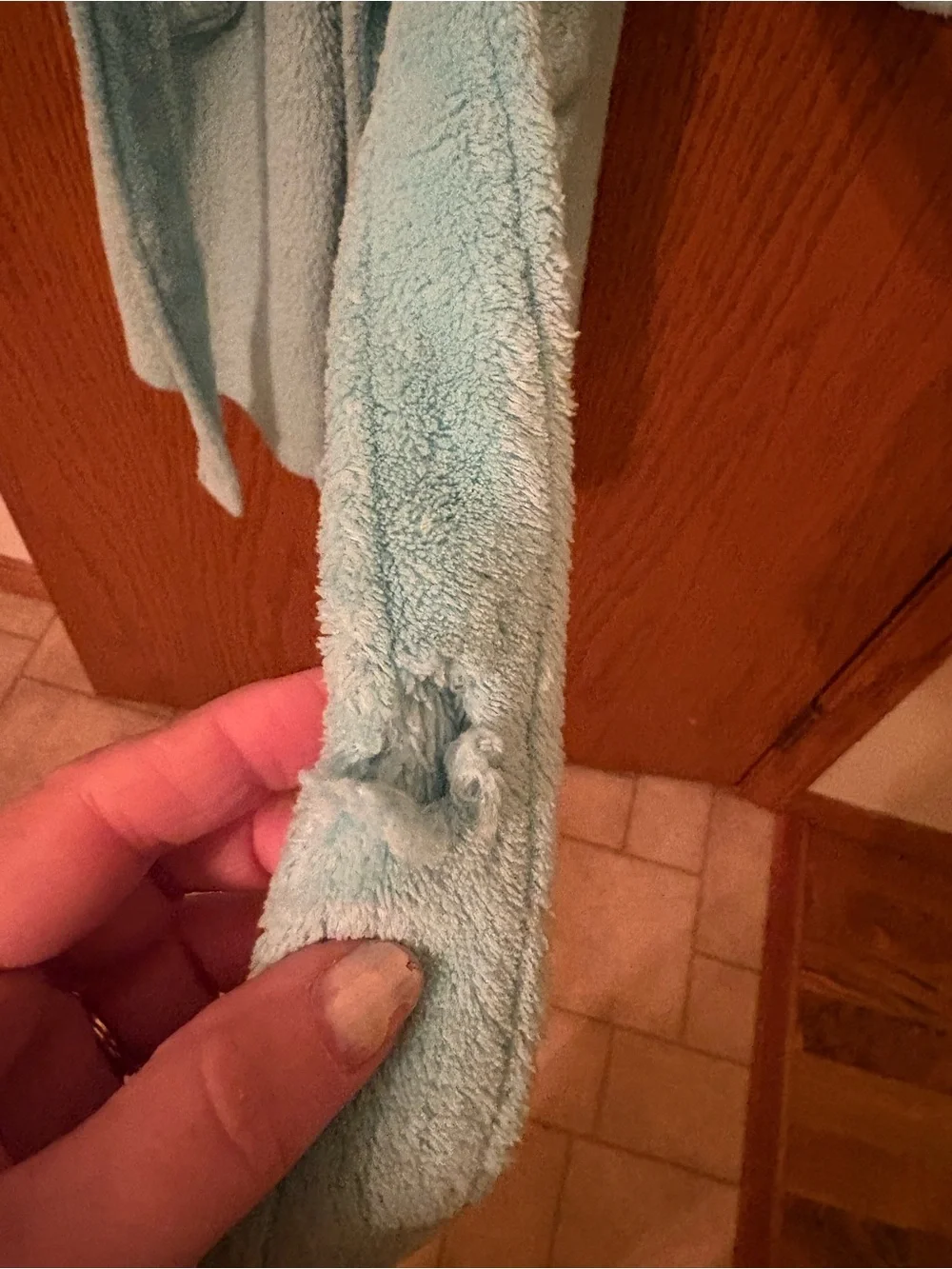 Gilligan & O'Malley Light Blue Plush Robe